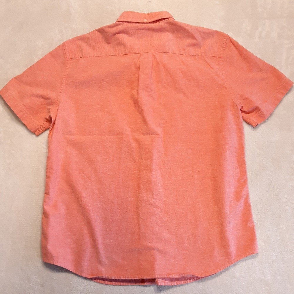 St. John's Bay Mens Slub Cotton SS Classic Fit Button Shirt 2XL Maine Lobster - Picture 2 of 8